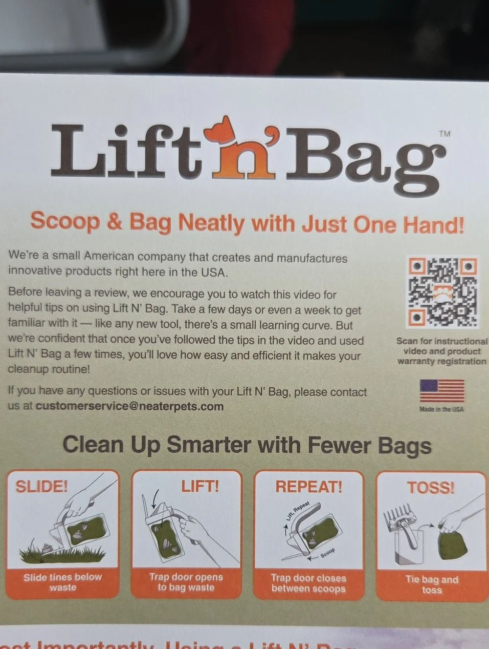 Neater Pets Pooper Scooper Lift N Bag